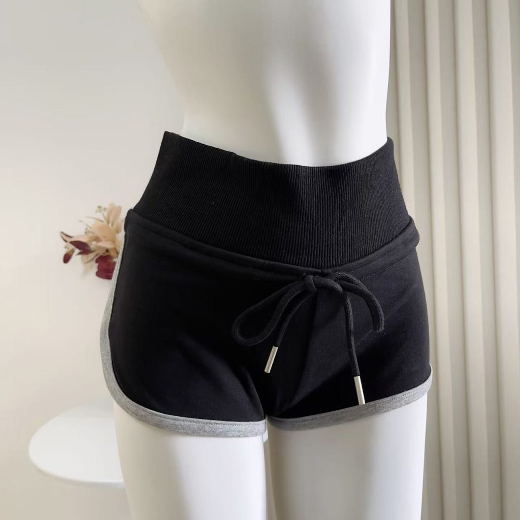 Women's Color Block Knit Lounge Yoga Shorts