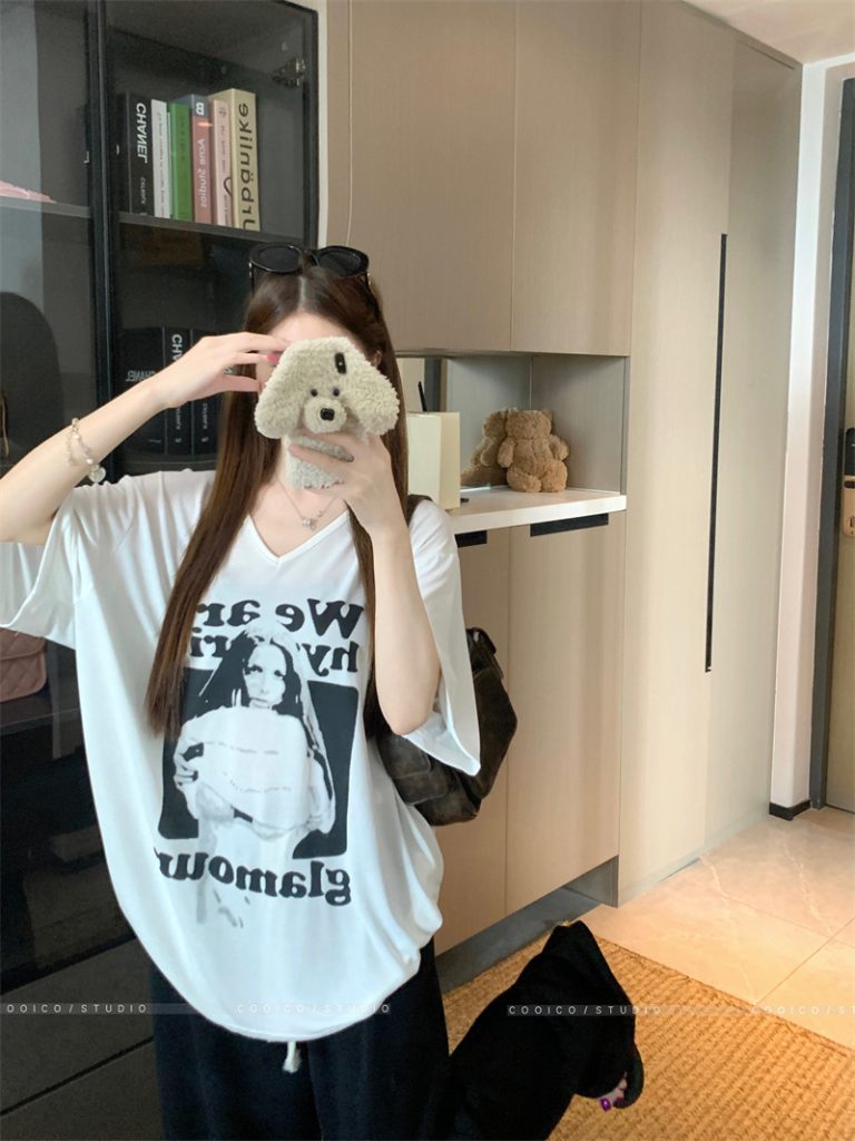 Women's Loose Summer Half Sleeve Cotton T-Shirt
