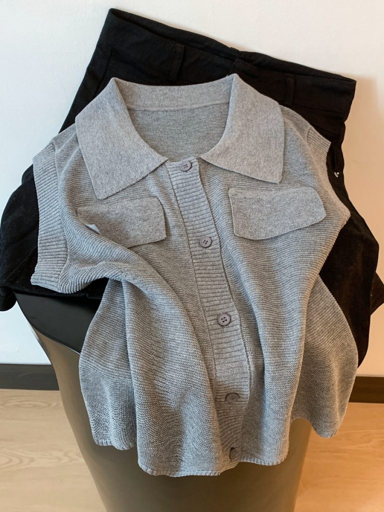 Women's Sleeveless Polo Collar Knit Cardigan Summer 2026 Thin Soft Commute Top