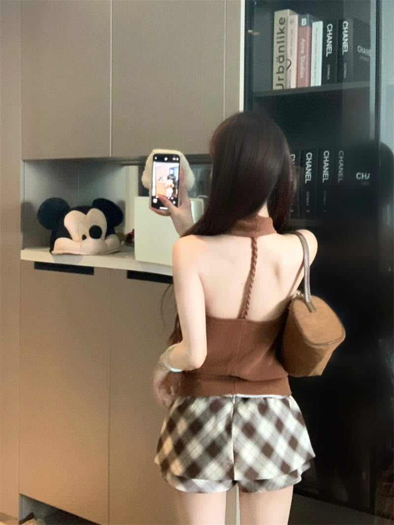 Korean Style Halter Knit Camisole Women Summer Slimming Top - Image 3